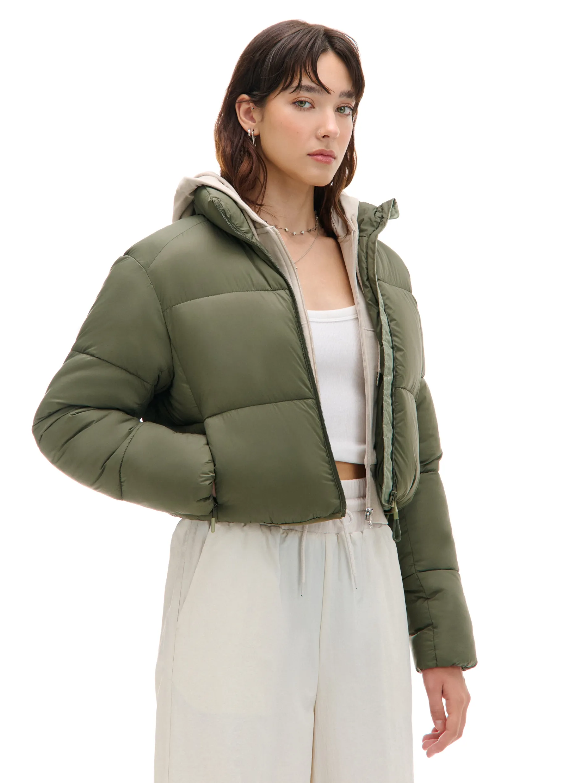Cropp Kurtki, Płaszcze*Oliwkowa kurtka puffer