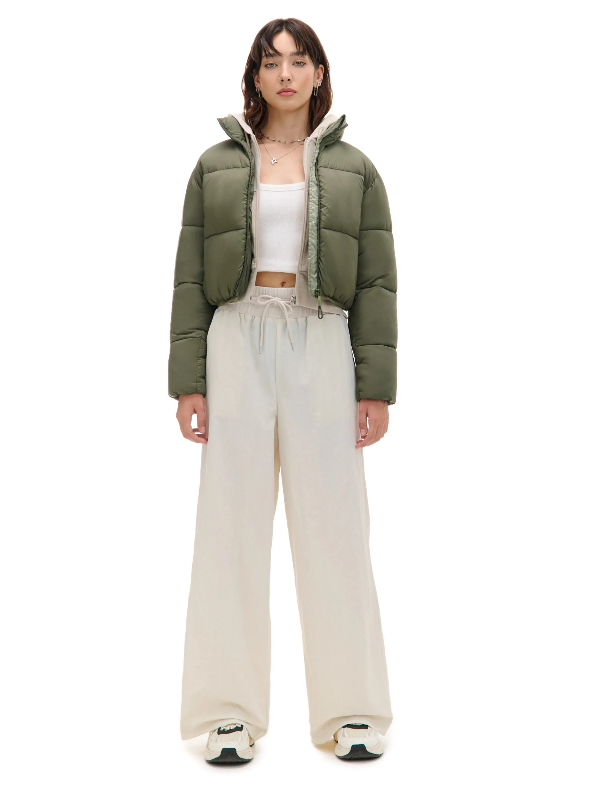 Cropp Kurtki, Płaszcze*Oliwkowa kurtka puffer