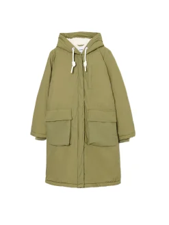 Cropp Kurtki, Płaszcze|Kożuszki, Futerka*Oliwkowa parka z kapturem