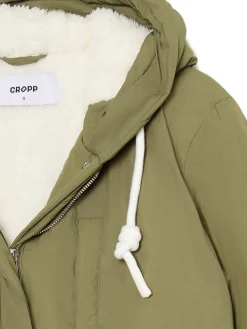 Cropp Kurtki, Płaszcze|Kożuszki, Futerka*Oliwkowa parka z kapturem
