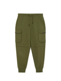 Cropp Spodnie*Oliwkowe dresowe joggery z kieszeniami