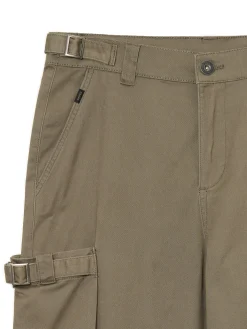 Cropp Spodnie*Oliwkowe spodnie loose z regulacją