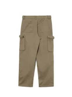 Cropp Spodnie*Oliwkowe spodnie loose z regulacją