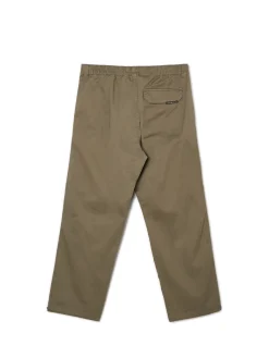 Cropp Spodnie*Oliwkowe spodnie parachute z paskiem