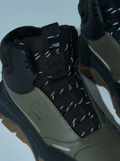 Cropp Sneakersy|Za Kostkę*Oliwkowe wysokie sneakersy na zimę