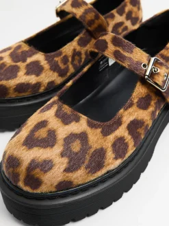 Cropp Półbuty*Półbuty Mary Jane w panterkę