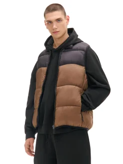 Cropp Kurtki, Płaszcze*Pikowana brązowa kamizelka