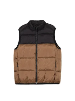 Cropp Kurtki, Płaszcze*Pikowana brązowa kamizelka