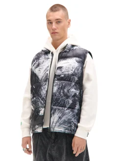 Cropp Kurtki, Płaszcze*Pikowana kamizelka z nadrukiem