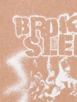 Cropp Koszulki, Topy*Pomarańczowa koszulka z nadrukiem