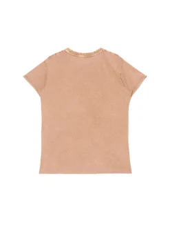 Cropp Koszulki, Topy*Pomarańczowa koszulka z nadrukiem