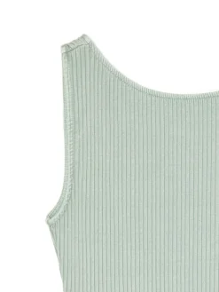 Cropp Sukienki, Kombinezony*Prążkowana oliwkowa sukienka midi