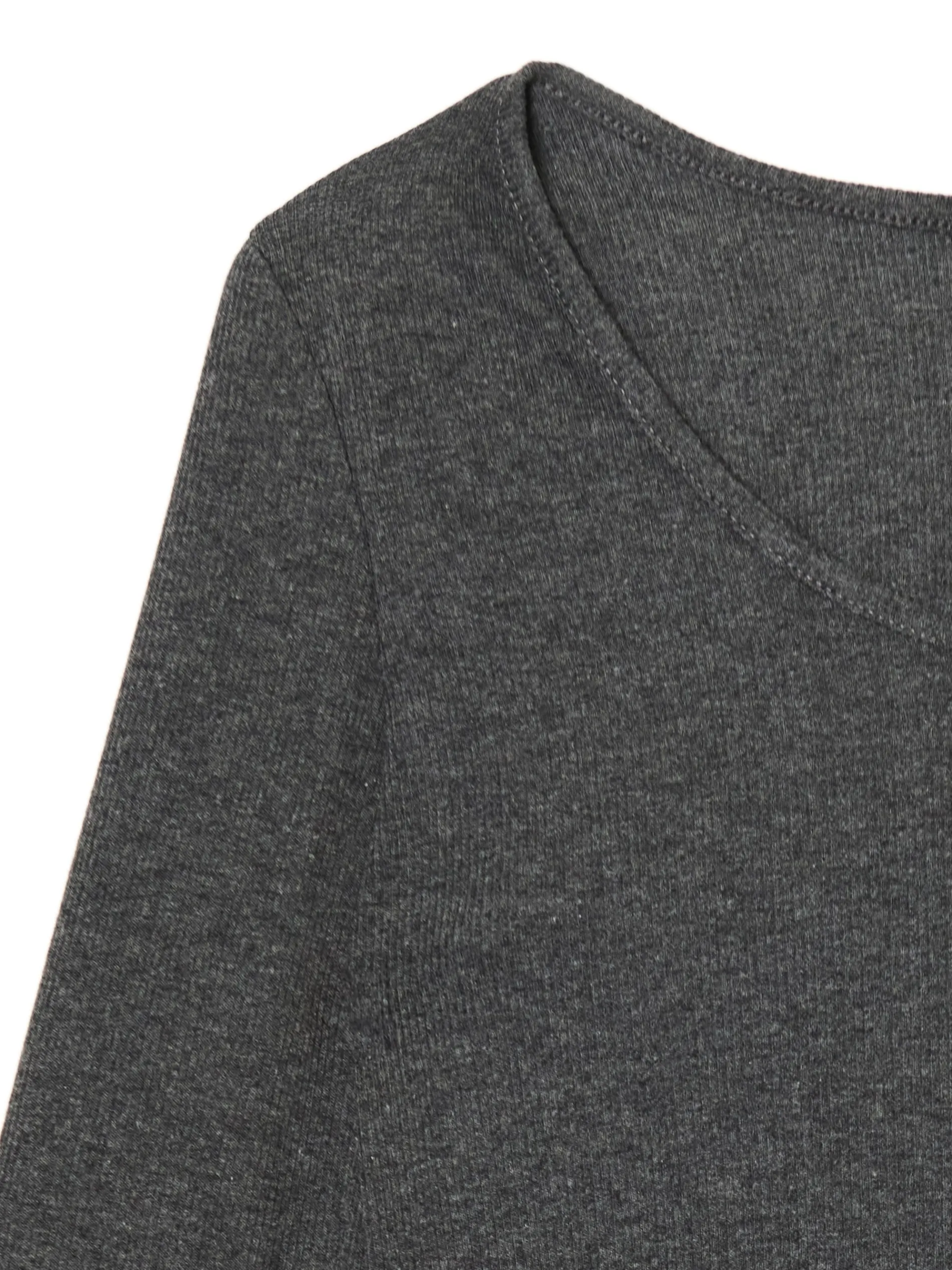 Cropp Koszulki, Topy*Prążkowana szara koszulka longsleeve