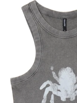 Cropp Koszulki, Topy*Prążkowany top z pająkiem