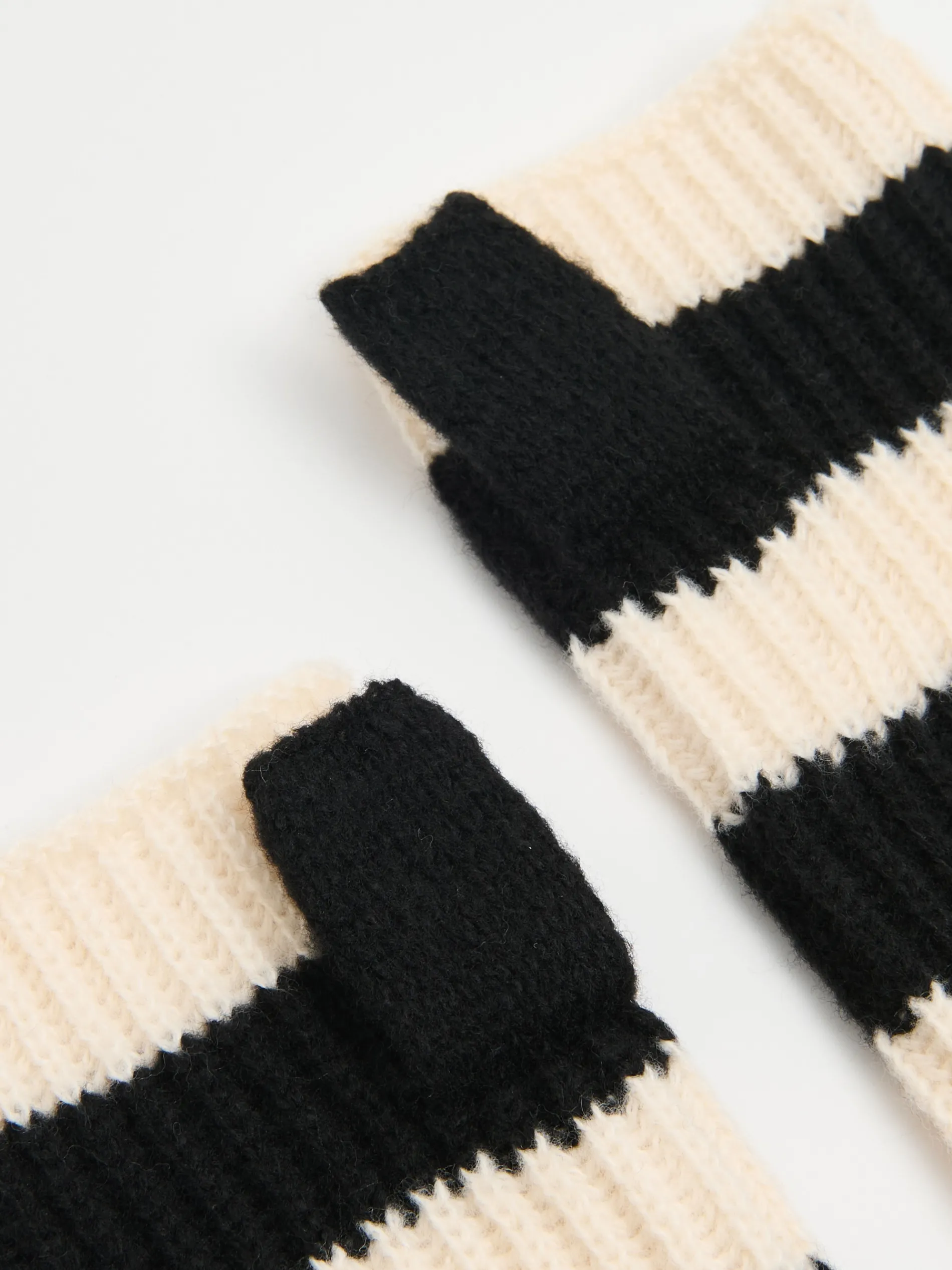 Cropp Rękawiczki*Rękawiczki mitenki w kremowe paski