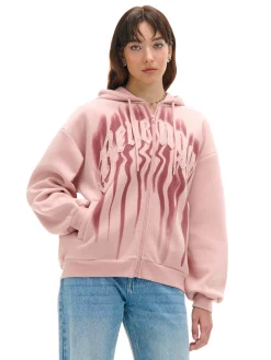 Cropp Bluzy*Różowa bluza z kapturem
