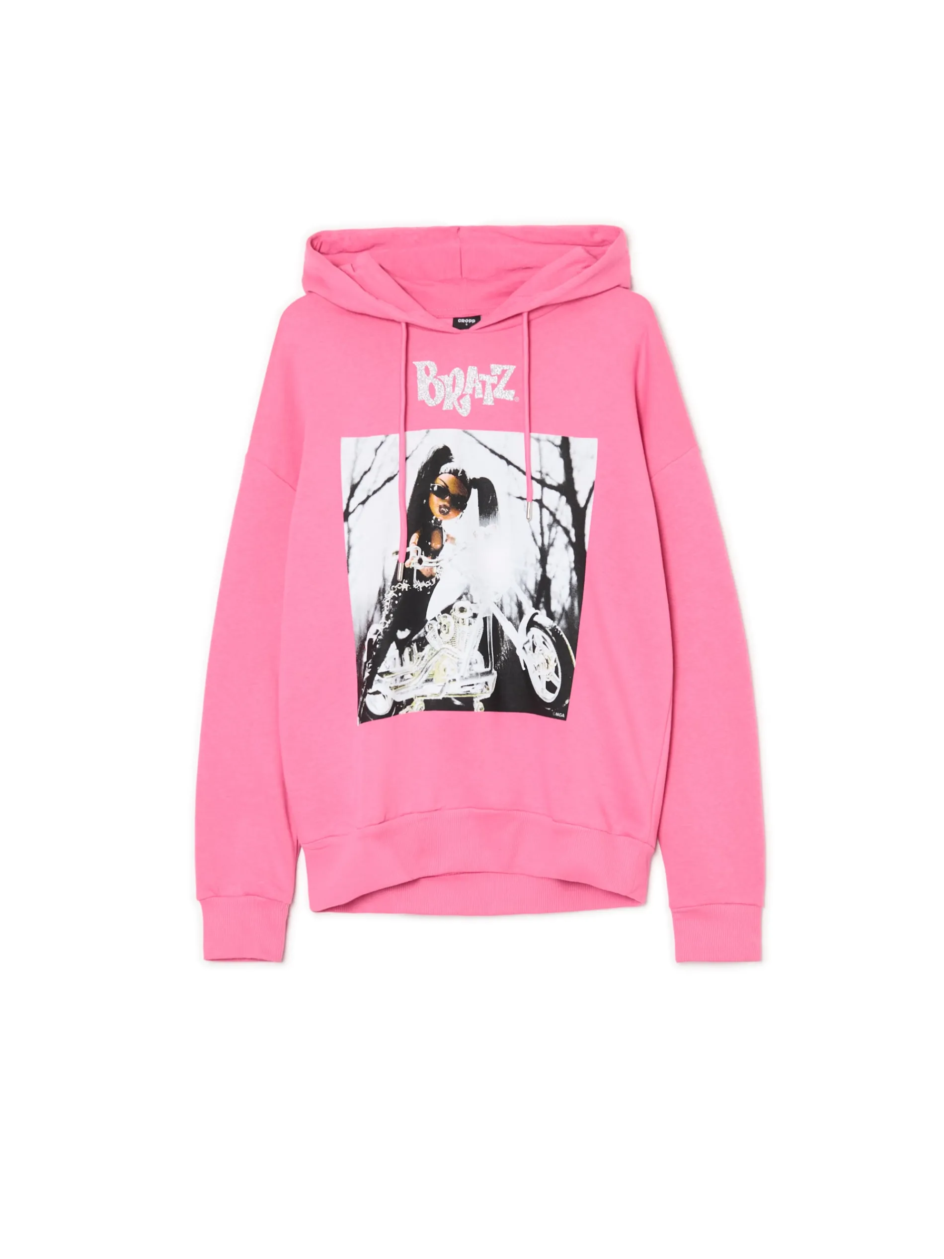 Cropp Bluzy*Różowa bluza z kapturem Bratz