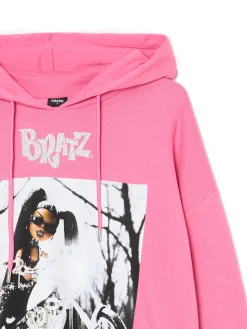 Cropp Bluzy*Różowa bluza z kapturem Bratz