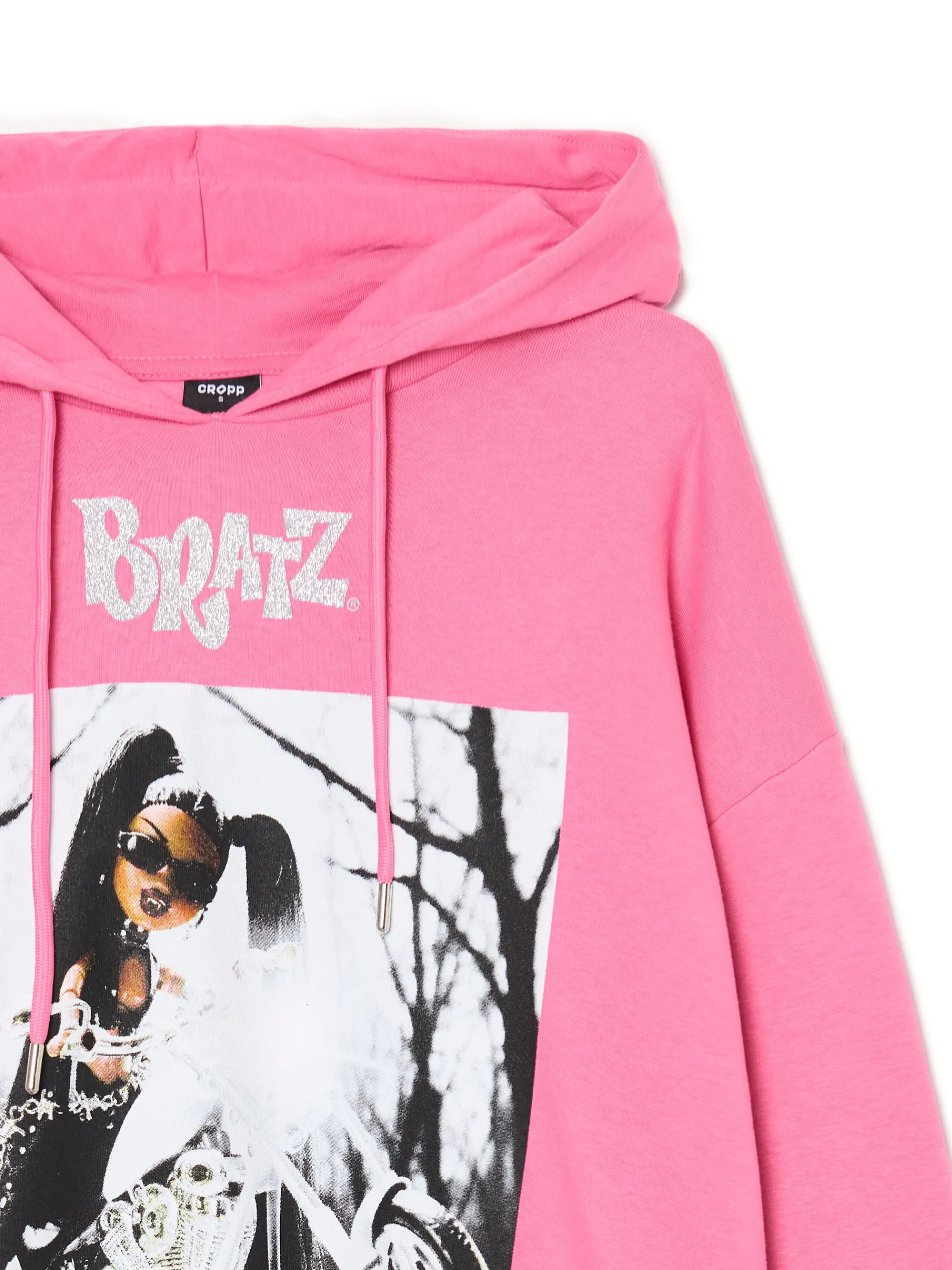 Cropp Bluzy*Różowa bluza z kapturem Bratz