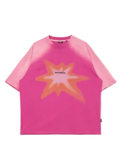 Cropp Koszulki*Różowa koszulka z nadrukiem