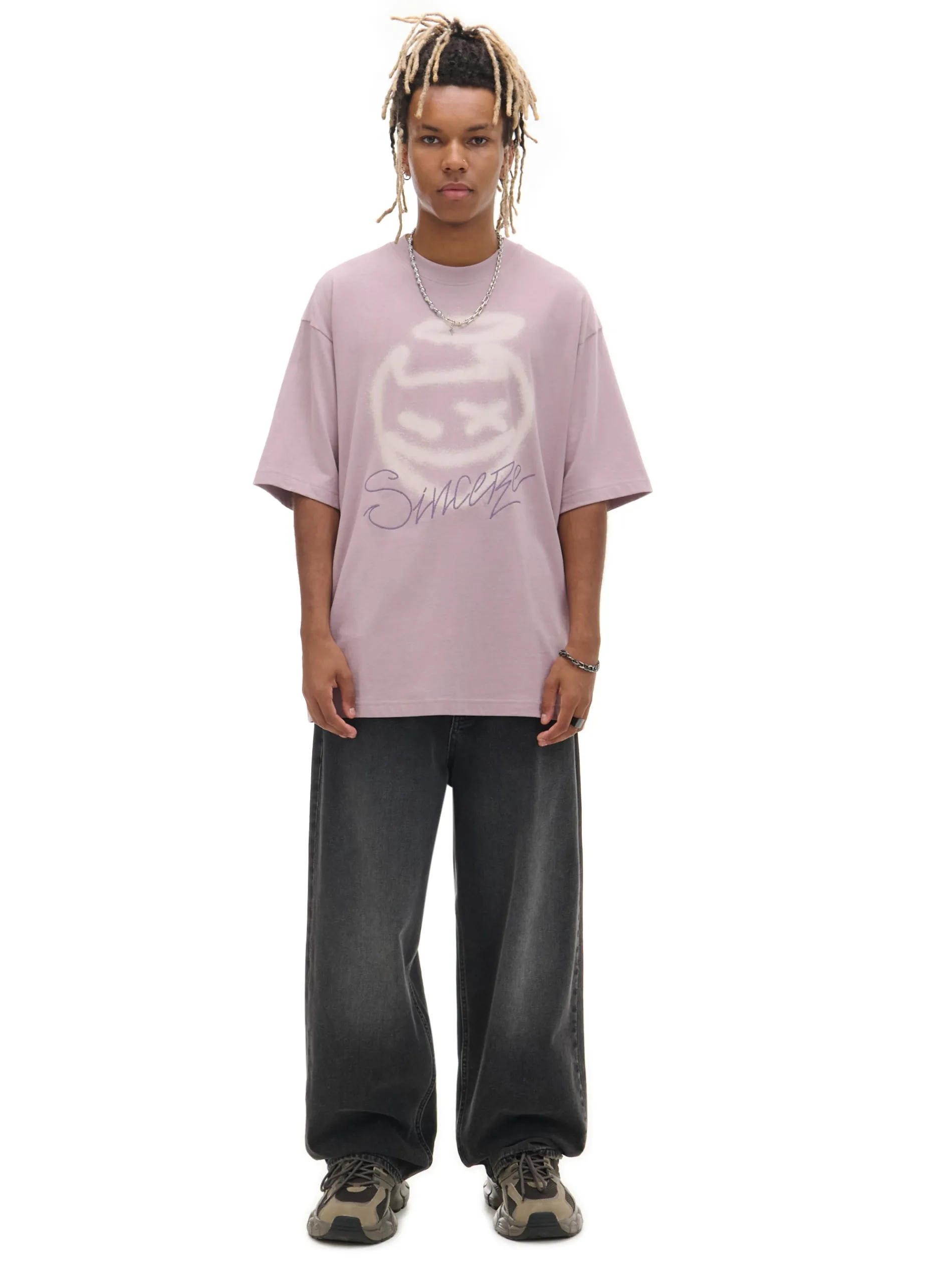 Cropp Koszulki*Różowy T-shirt z nadrukiem