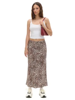 Cropp Spódnice*Satynowa spódnica w panterkę