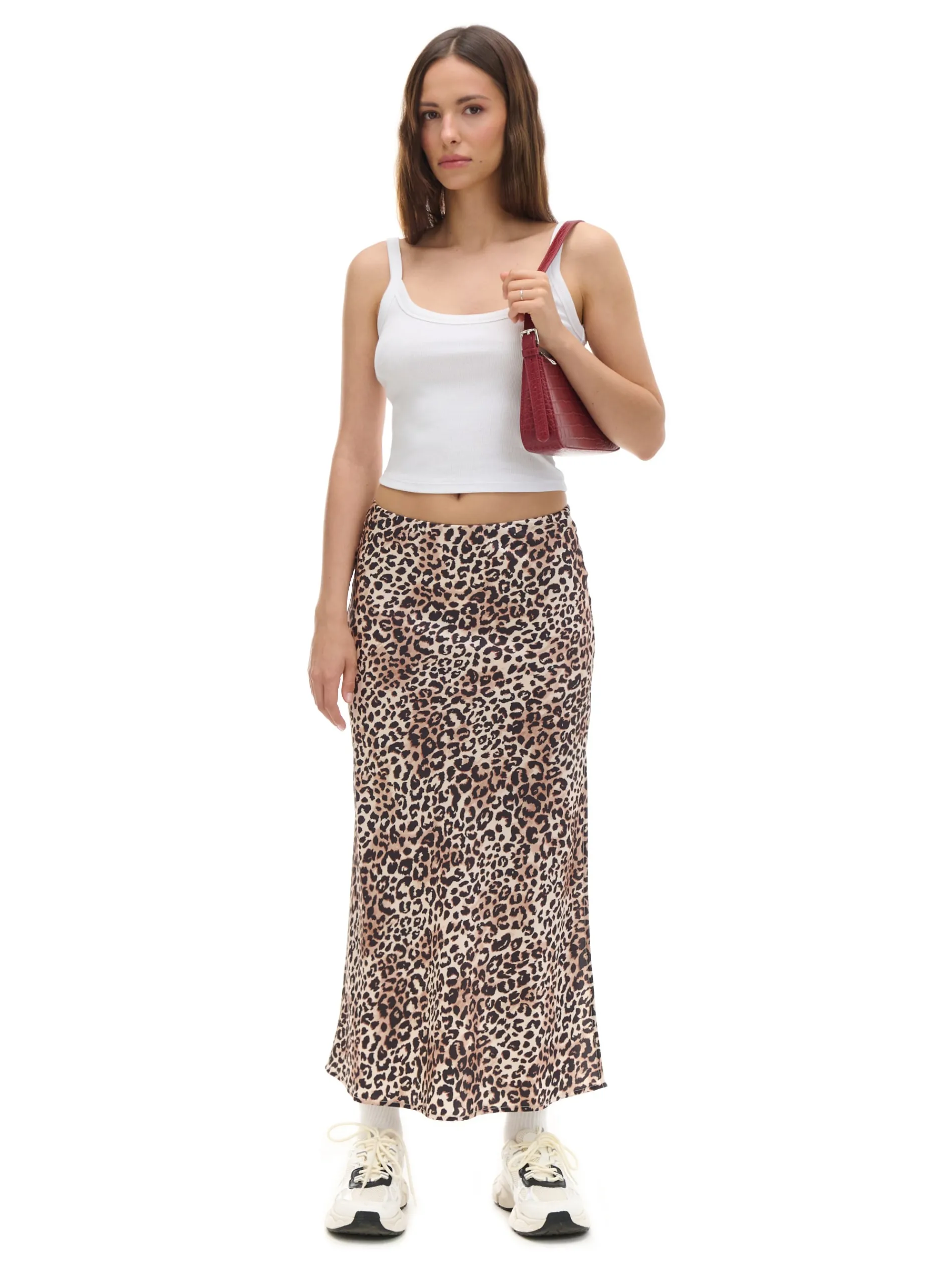 Cropp Spódnice*Satynowa spódnica w panterkę