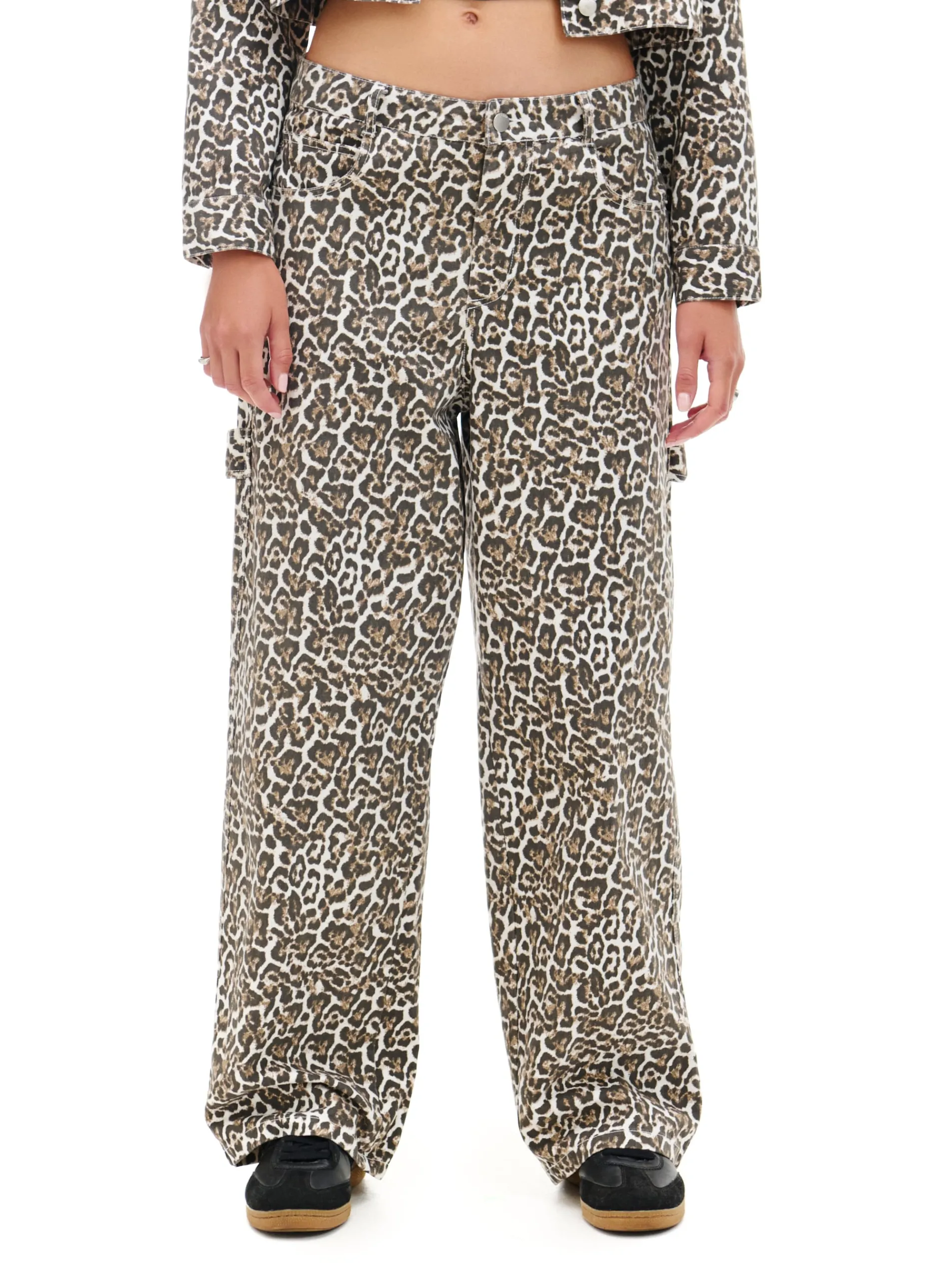 Cropp Spodnie|Sety*Spodnie baggy w panterkę