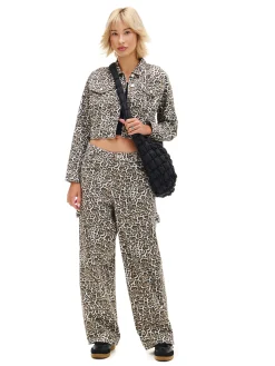 Cropp Spodnie|Sety*Spodnie baggy w panterkę