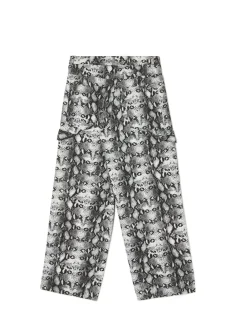 Cropp Spodnie*Spodnie baggy z wężowym motywem