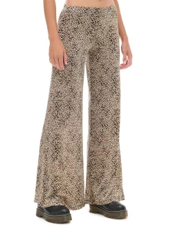 Cropp Spodnie*Spodnie flare w panterkę