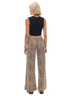 Cropp Spodnie*Spodnie flare w panterkę