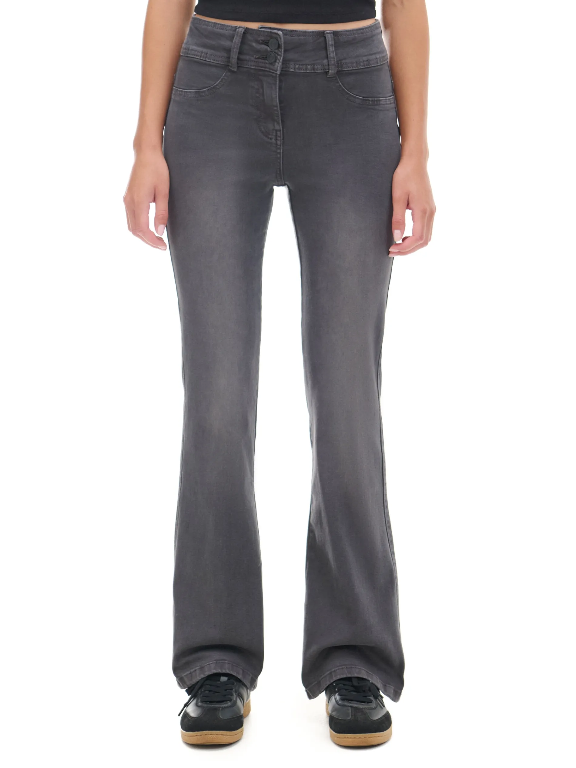 Cropp Spodnie*Spodnie flare z efektem sprania