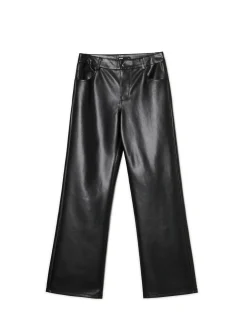 Cropp Spodnie*Spodnie straight z imitacji skóry