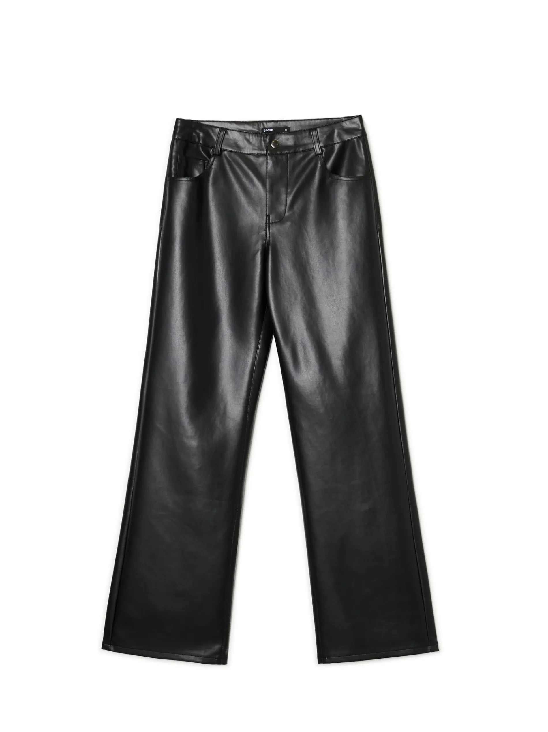 Cropp Spodnie*Spodnie straight z imitacji skóry