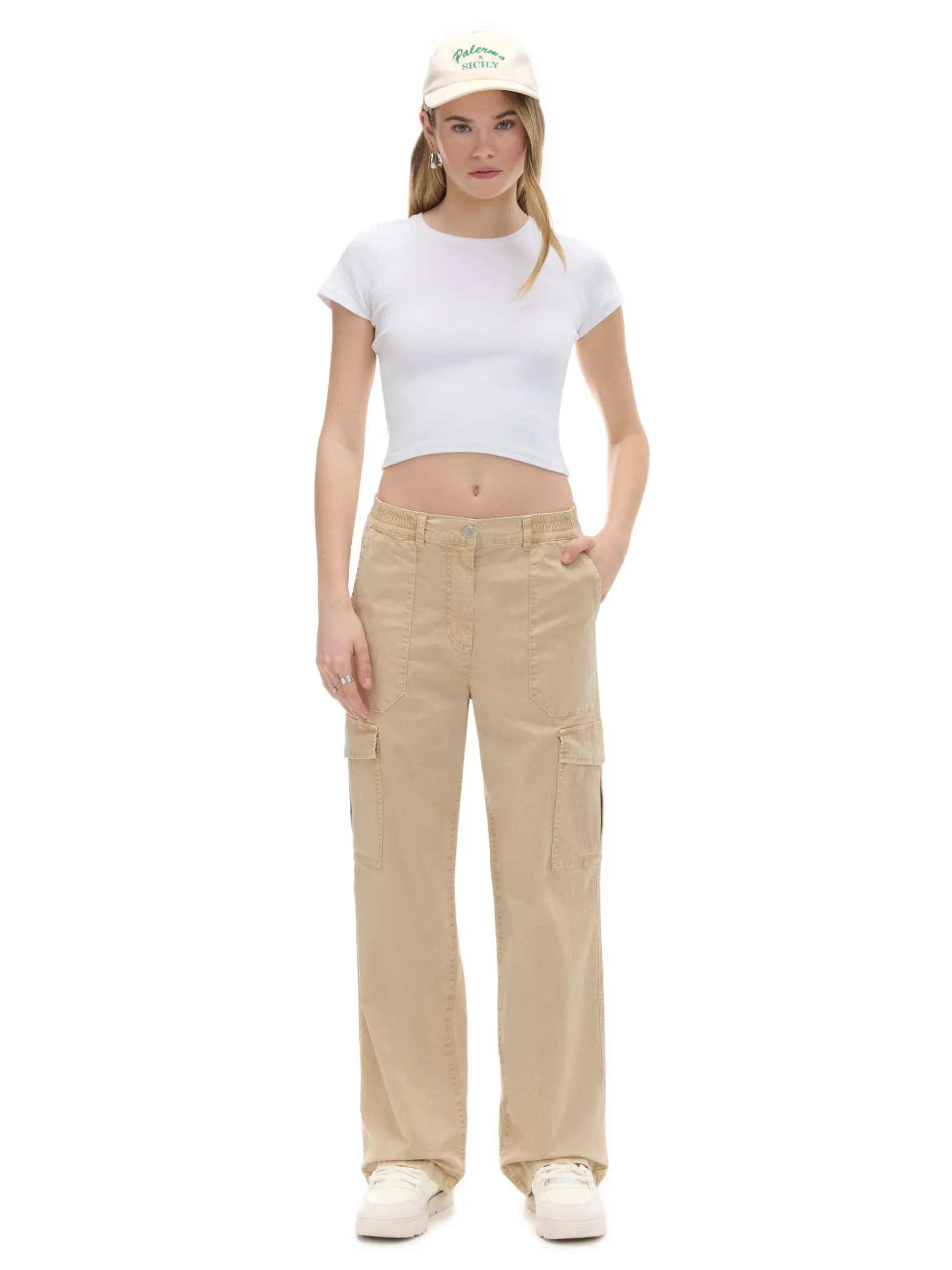 Cropp Spodnie*Spodnie straight z kieszeniami cargo