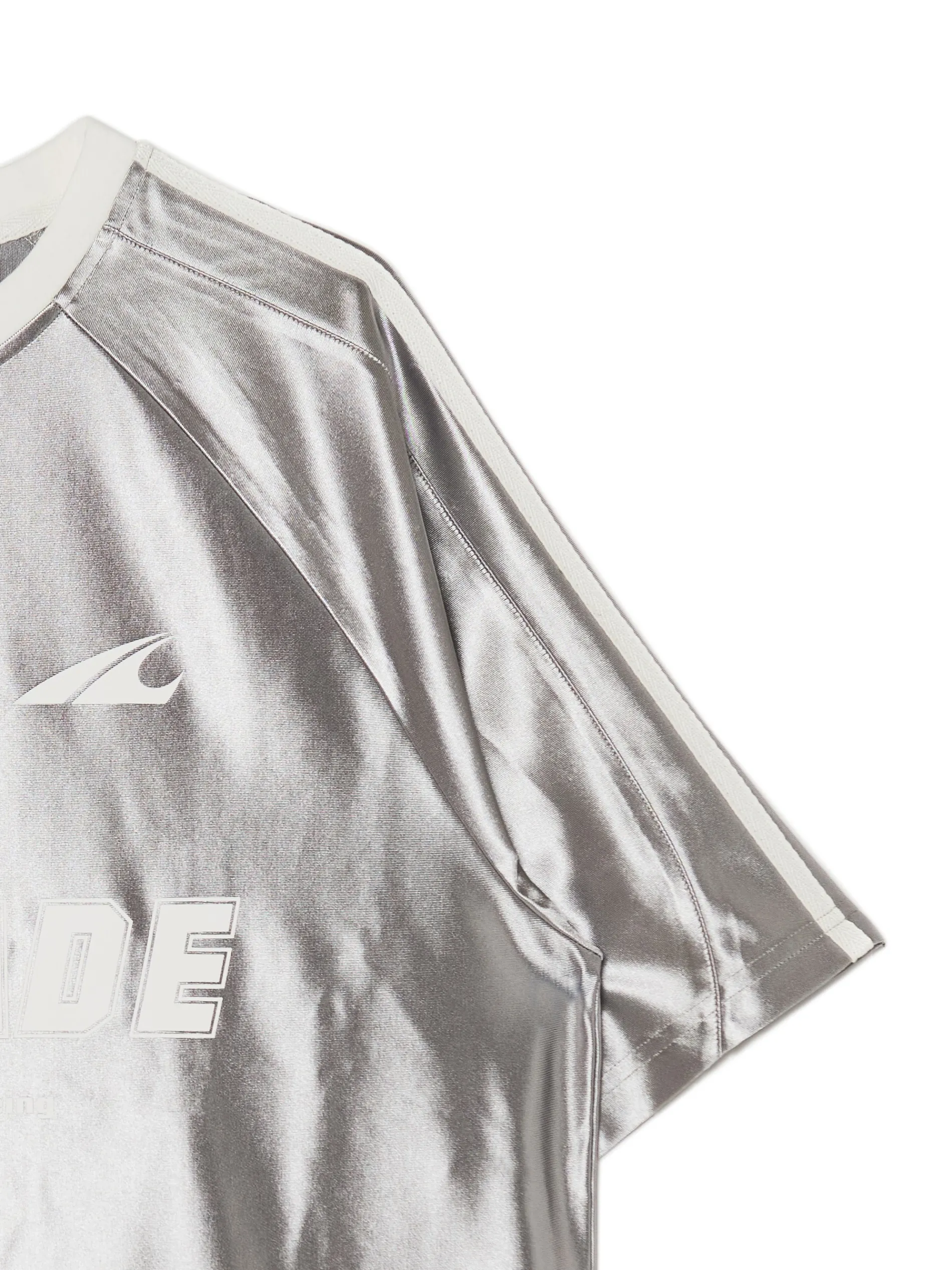 Cropp Unisex|Unisex*Srebrna koszulka z nadrukiem UNISEX