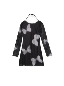 Cropp Sukienki, Kombinezony*Sukienka mini z siateczkowymi panelami