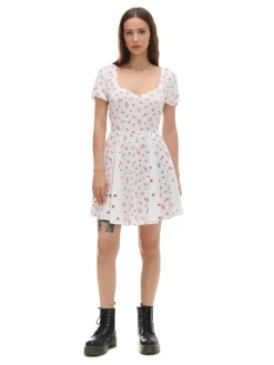 Cropp Sukienki, Kombinezony*Sukienka mini z wiskozy w kwiaty