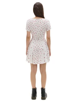 Cropp Sukienki, Kombinezony*Sukienka mini z wiskozy w kwiaty