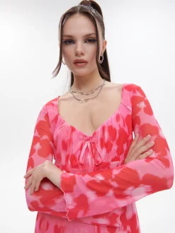 Cropp Sukienki, Kombinezony*Sukienka z kwiatowym motywem