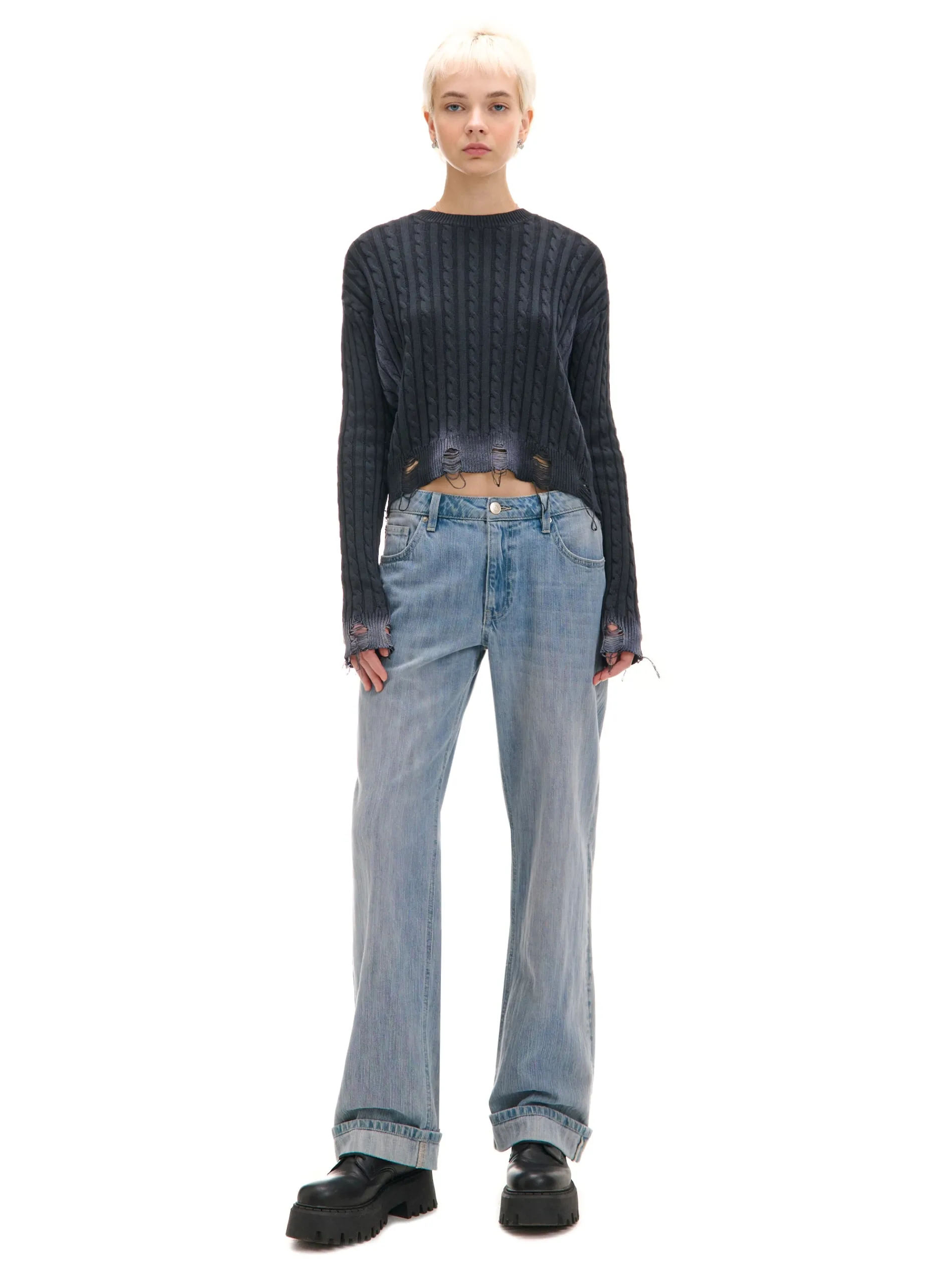 Cropp Swetry*Sweter z miejscowym efektem wybielenia