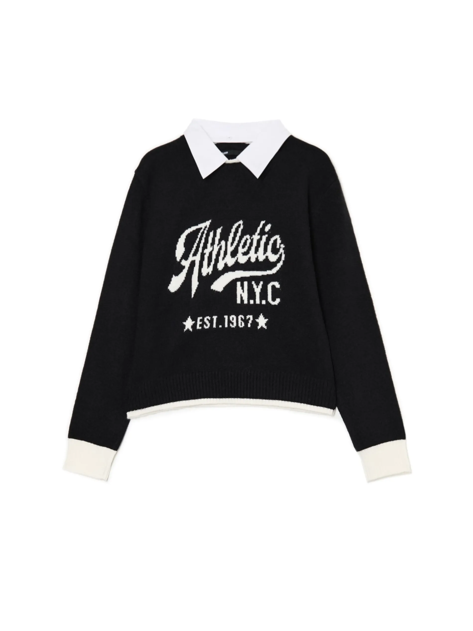 Cropp Swetry*Sweter z odpinanym kołnierzykiem