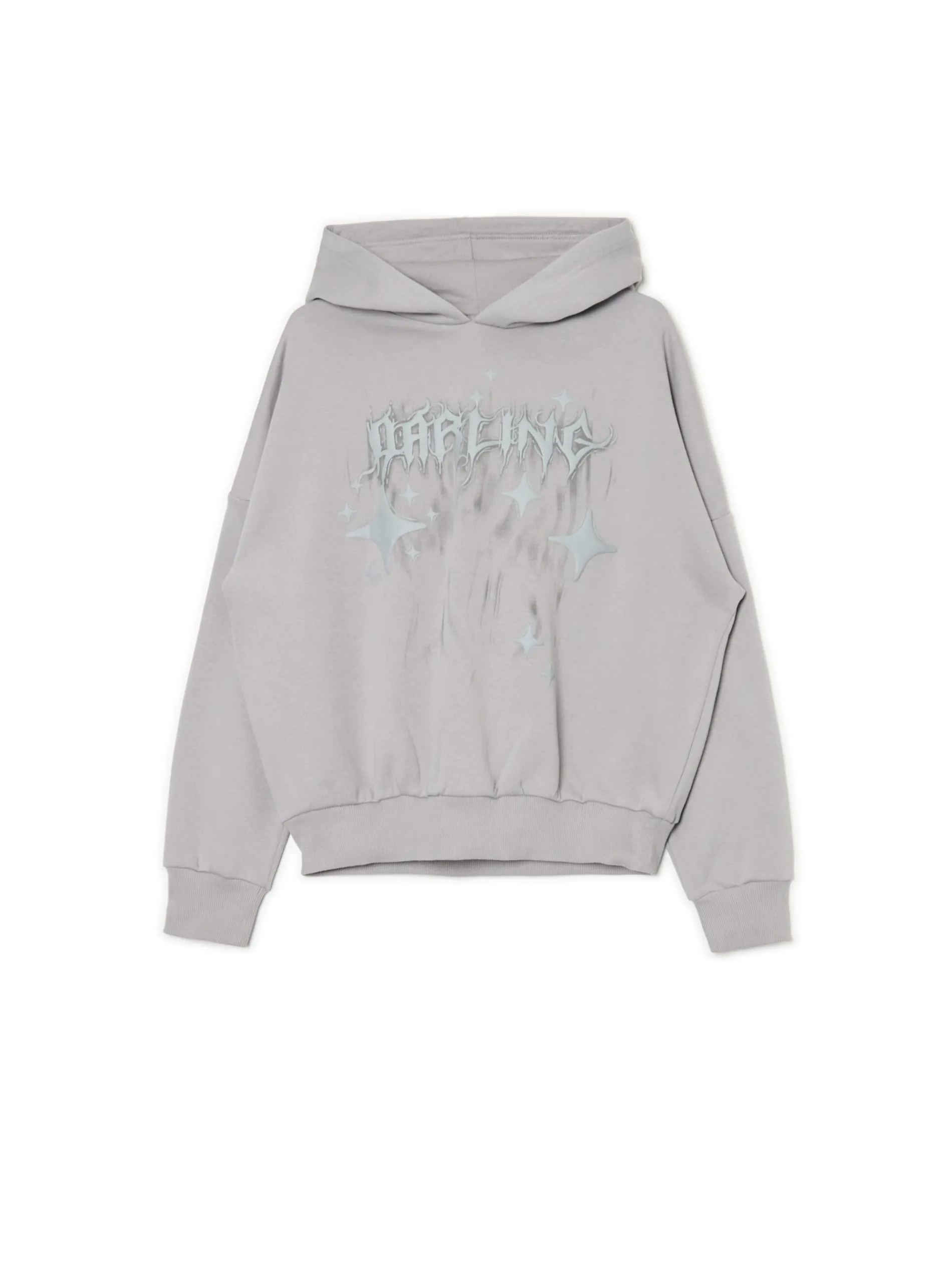 Cropp Bluzy*Szara bluza z kapturem i nadrukiem