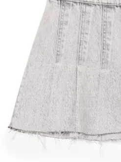 Cropp Spódnice|Sety*Szara jeansowa spódniczka z zakładkami
