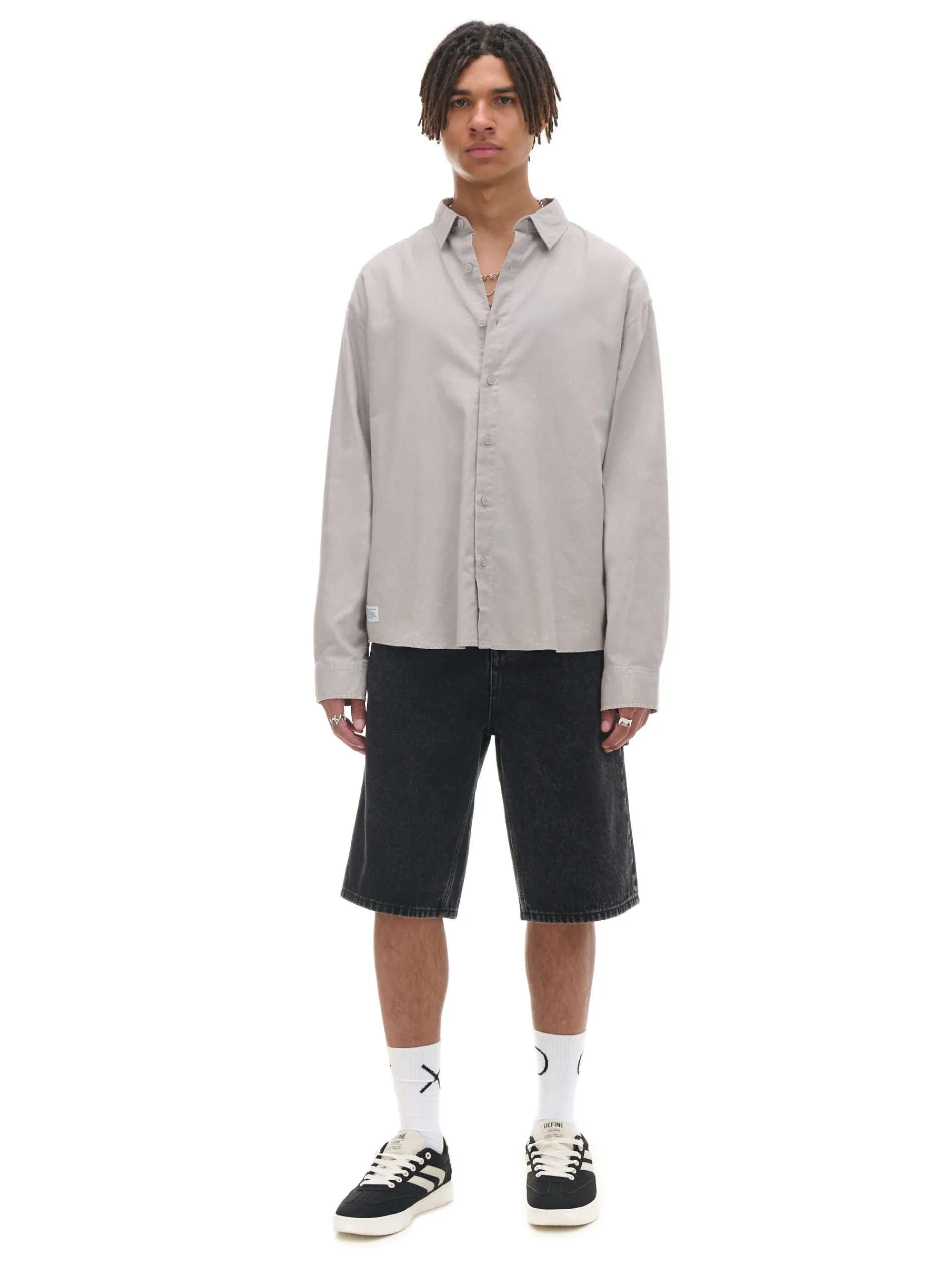 Cropp Koszule*Szara koszula oversize