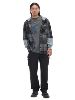 Cropp Koszule*Szara koszula z kapturem i kieszeniami