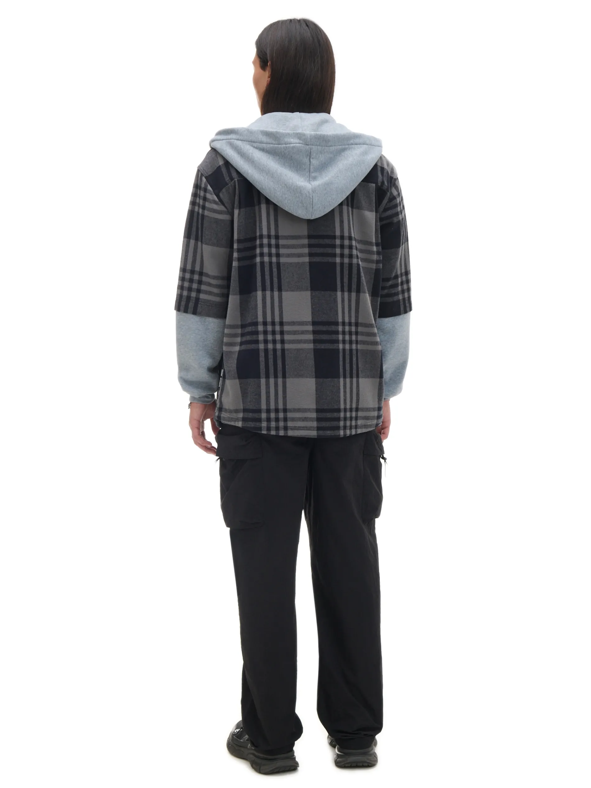 Cropp Koszule*Szara koszula z kapturem i kieszeniami