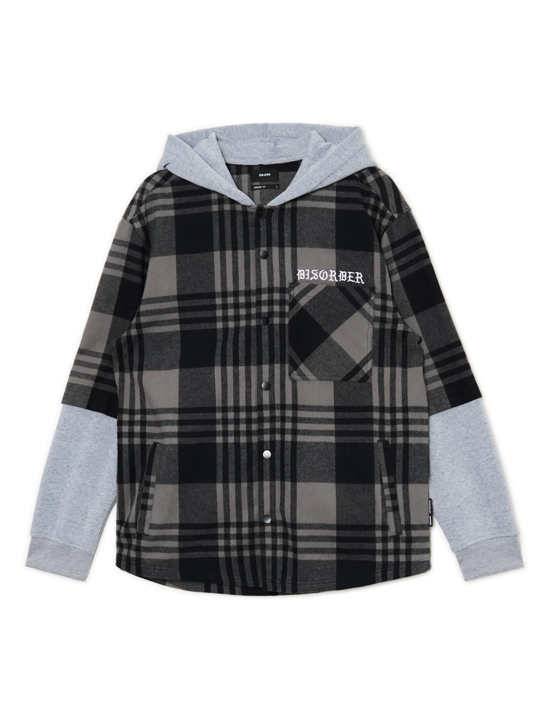 Cropp Koszule*Szara koszula z kapturem i kieszeniami