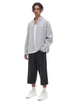 Cropp Koszule*Szara koszula z ozdobnym wykończeniem